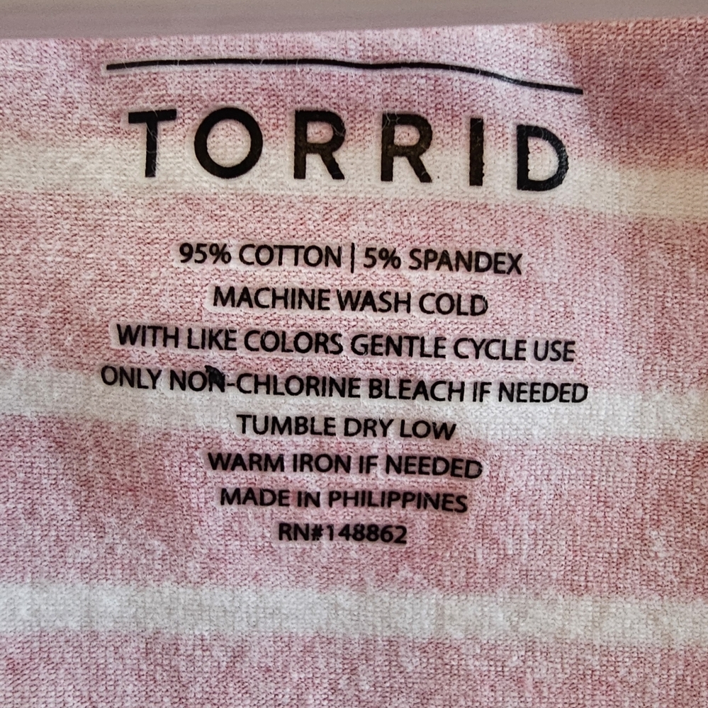 Torrid Red and White Striped Top - Picture 5 of 7